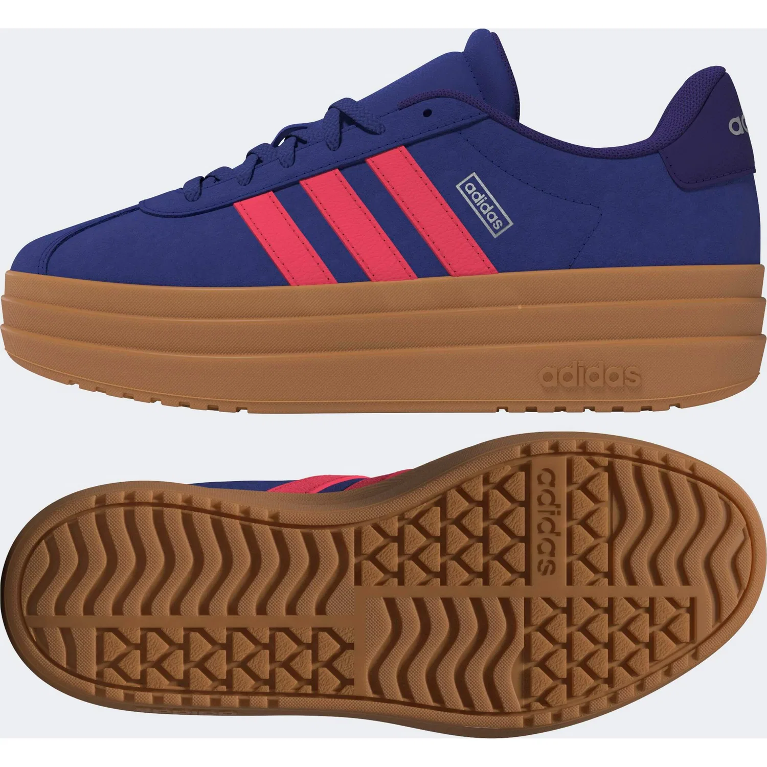 Детские кроссовки на платформе VL COURT BOLD Adidas Sportswear, Pure Purple/Solar Turbo/Collegiate Purple — фото 3