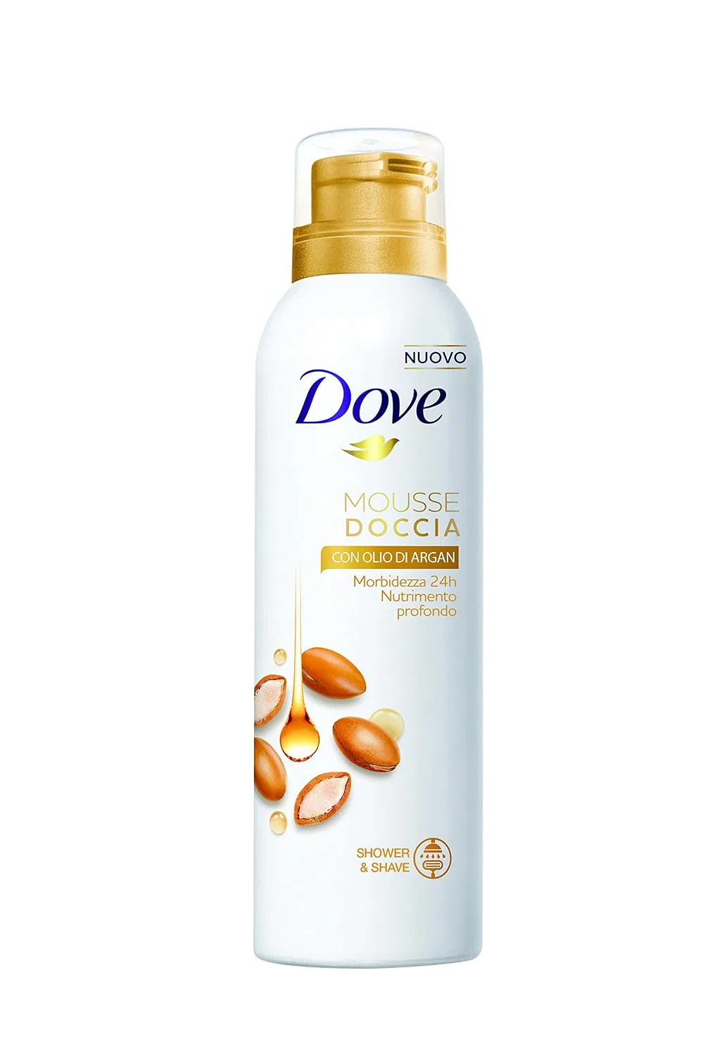 Душ Мусс с аргановым маслом Dove, 200 мл