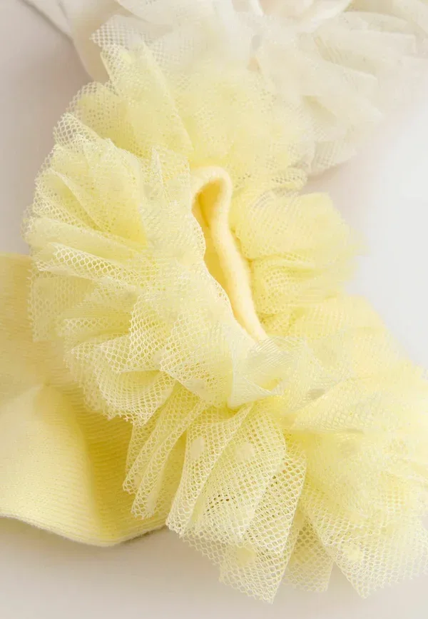 Носки 2 в комплекте, хлопок, 2 pack - socks, Next, yellow, white, белый/желтый — фото 4