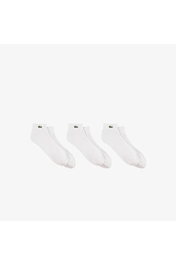 Носки женские Lacoste 001-White, хлопковые, однотонные