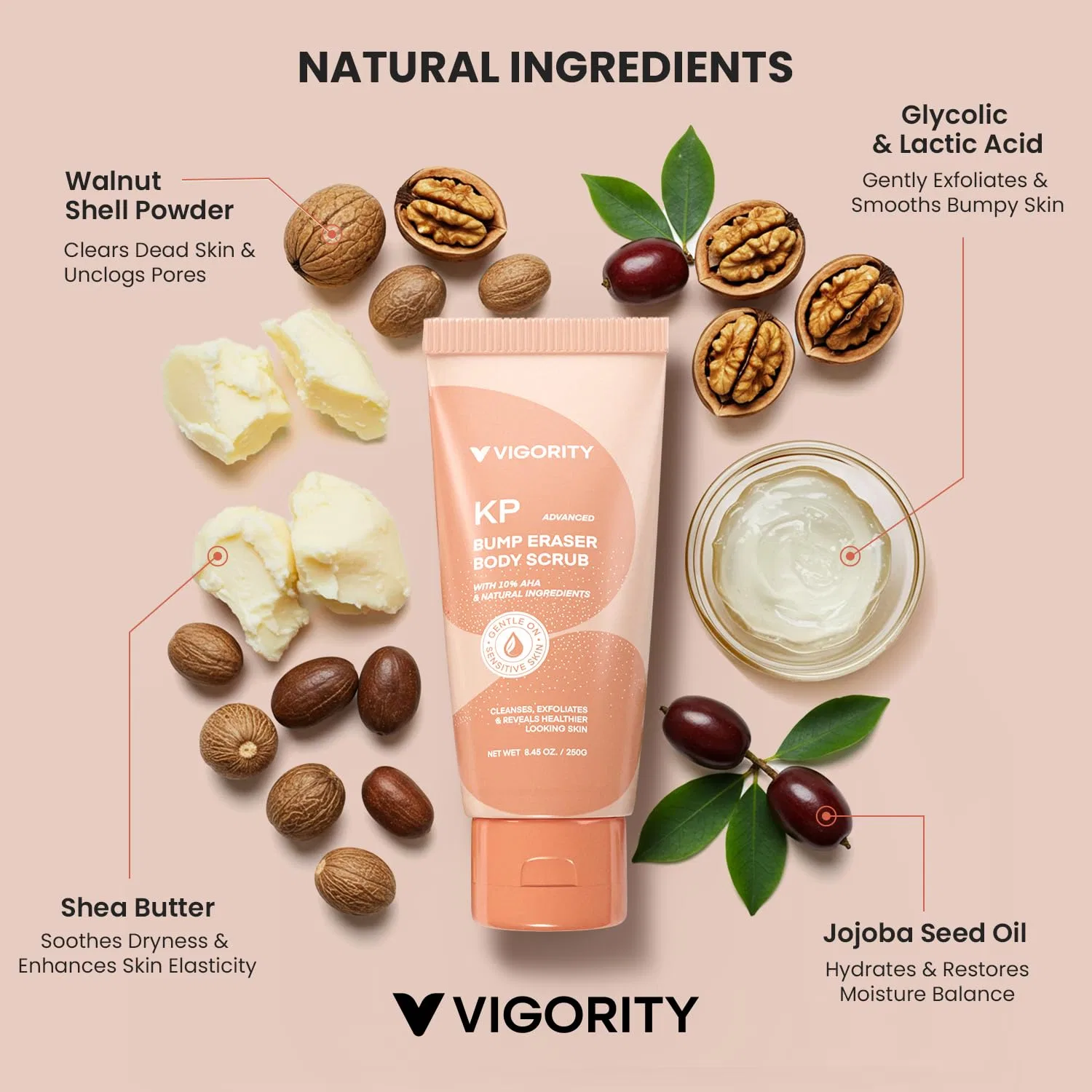 Скраб для тела KP Bump Eraser, Vigority, 8.45 oz, Dark — фото 3