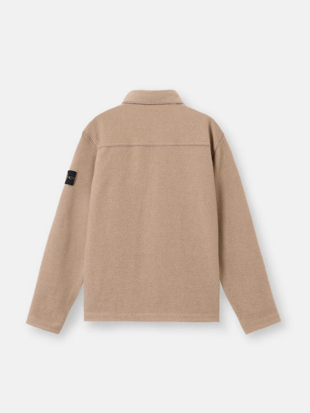 Мужская рубашка-куртка Stone Island Comfort-fit Snap-front With Chest Pocket, песочный — фото 4