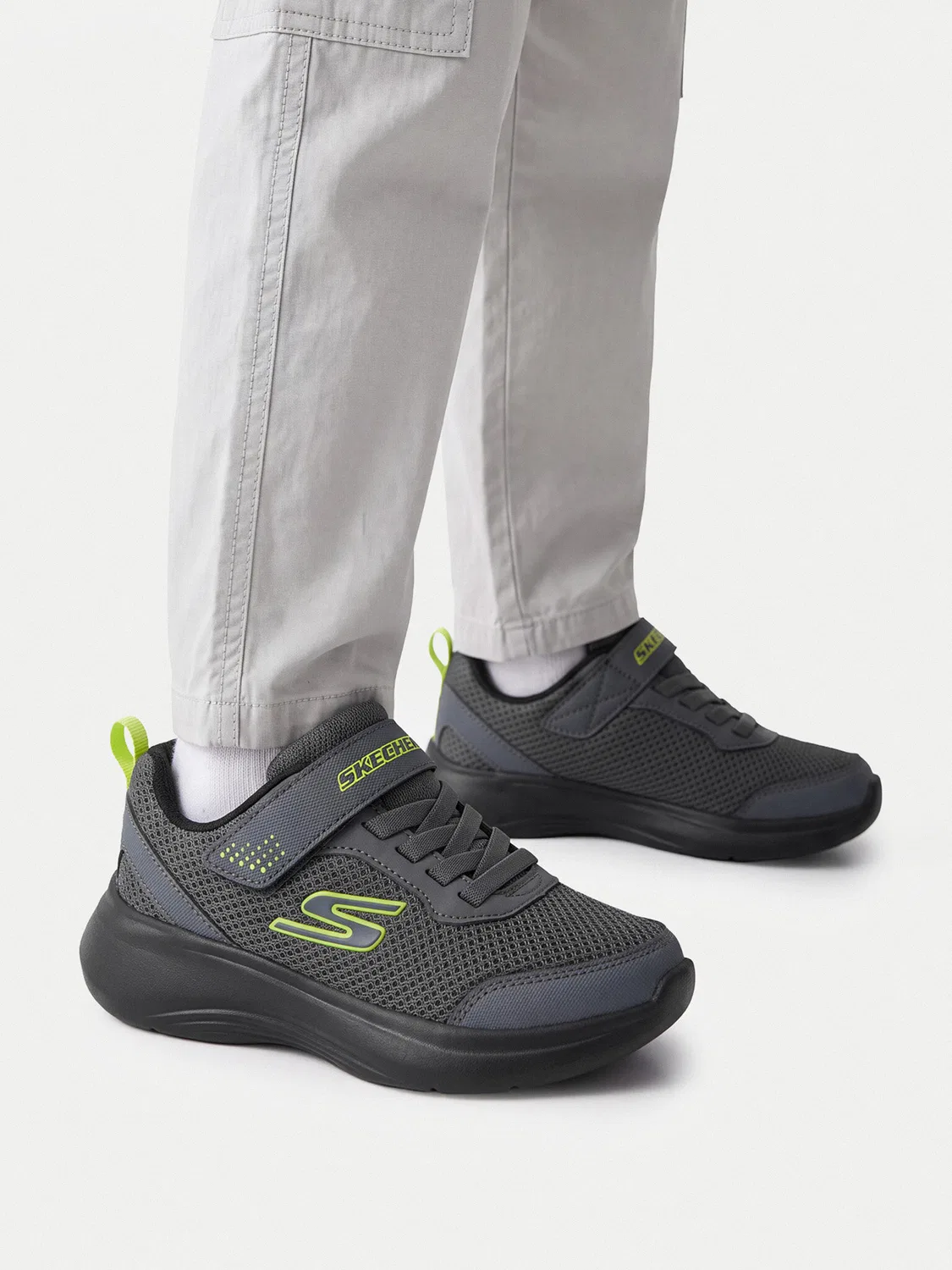 Кроссовки для мальчика C-SELECTORS CBLM Skechers, серый