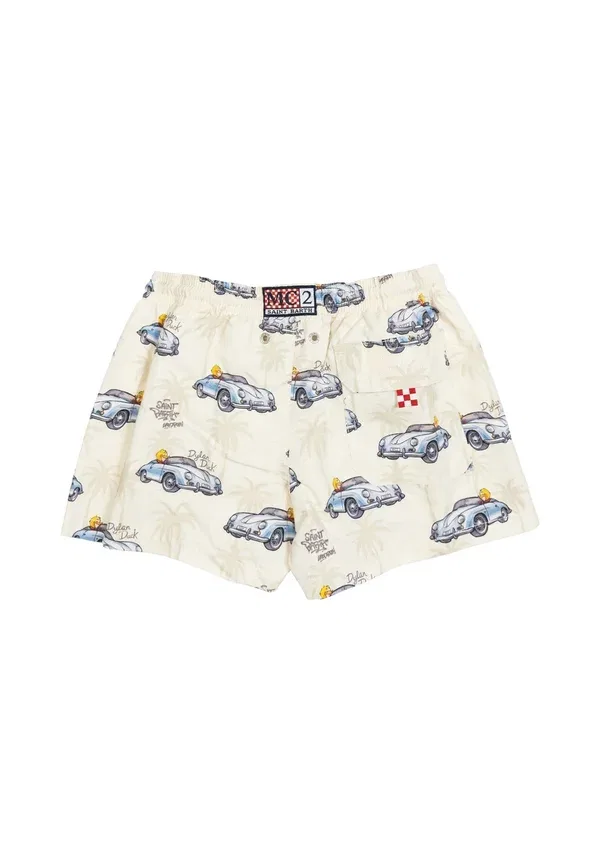 Плавки с принтом Costume boxer per bambino Mc2 Saint Barth, Beige, бежевый — фото 2