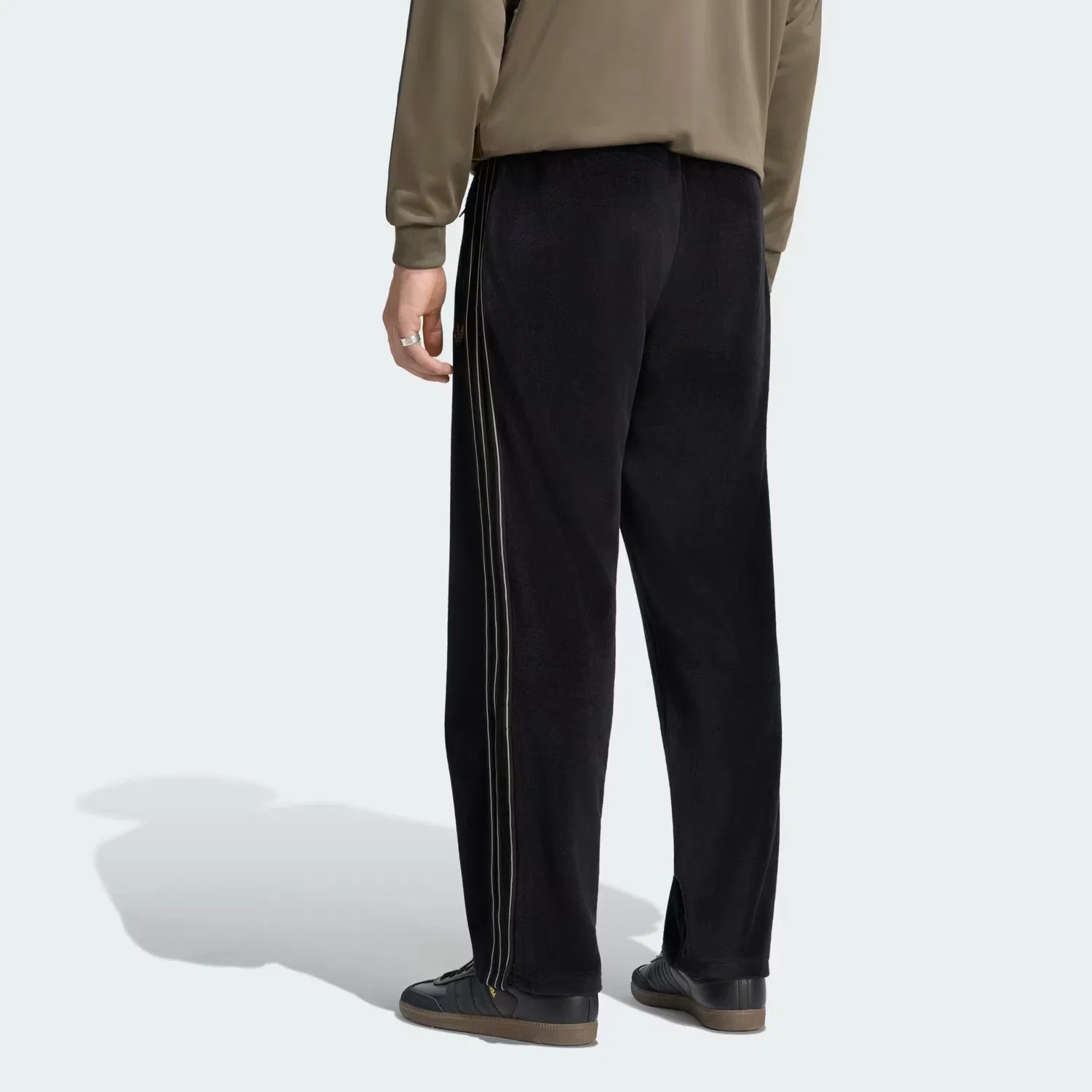 Мужские спортивные брюки из велюра Firebird Adidas Originals, черный — фото 2
