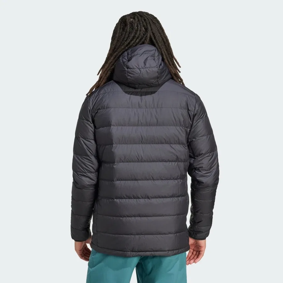 Утепленная куртка с капюшоном и наполнителем из утиного пуха Terrex Multi Light Down CLIMAWARM adidas, Синий — фото 2