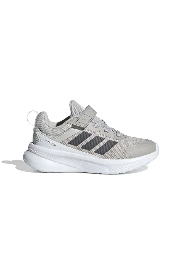 Детские кроссовки для девочек с полосками Fortarun 4.0 el c Adidas, Grey One-Grey Five
