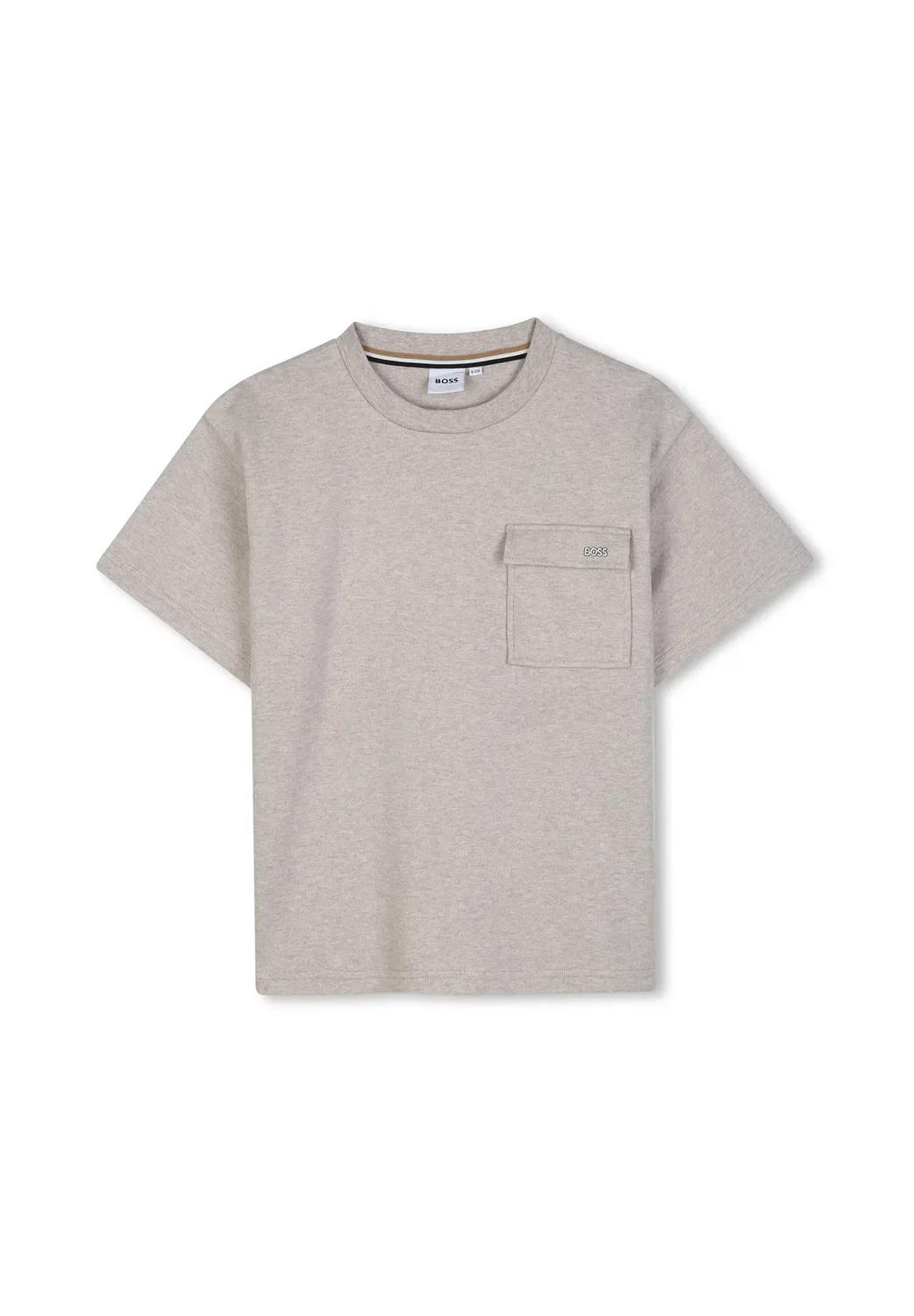 Tee-Shirt manches courtes - базовая футболка Boss Kidswear, Ecru Chine