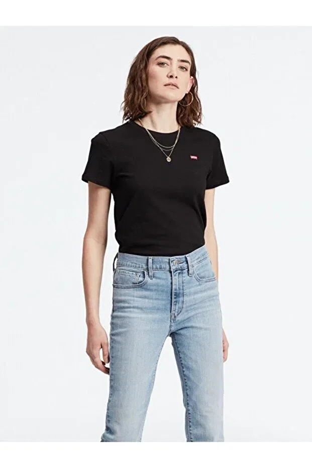 Женская футболка хлопковая Levi'S, Black — фото 3