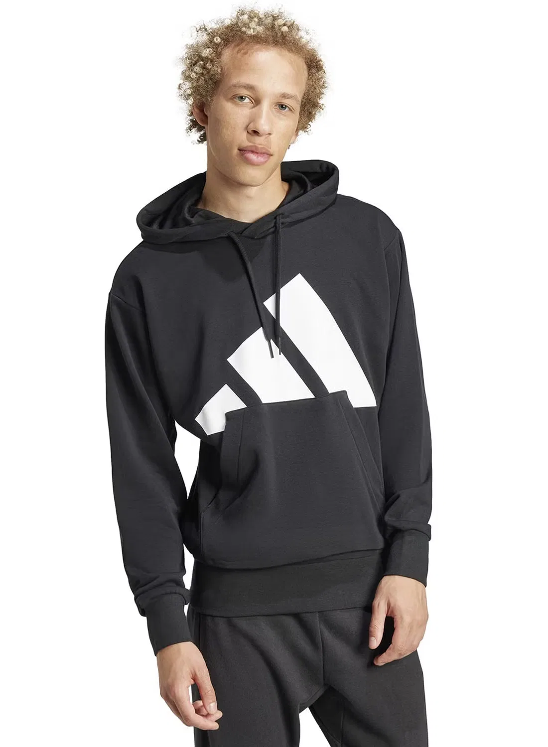 Худи с принтом Essentials big logo Adidas, черный