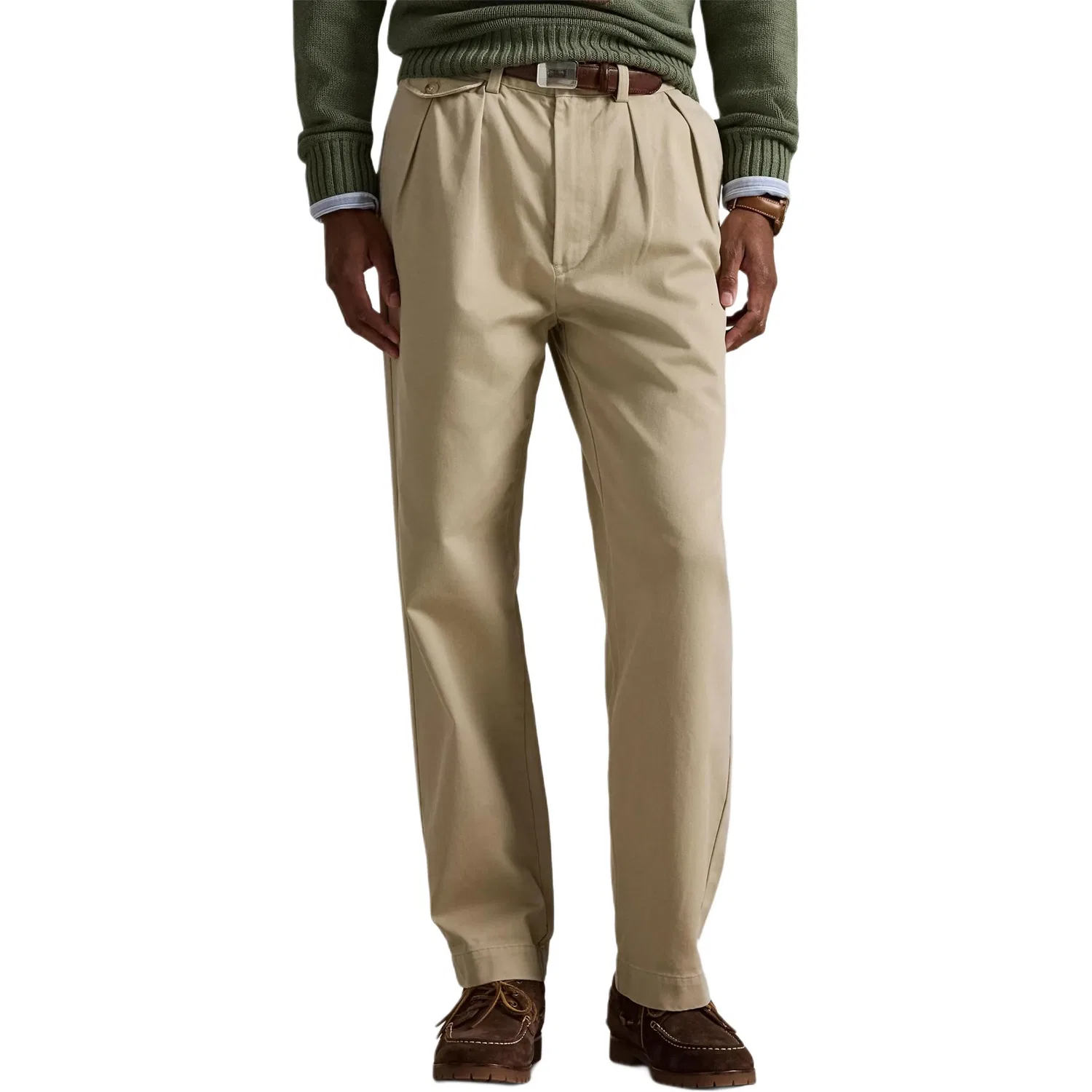 Брюки классические со складками Polo Ralph Lauren, Washed Classic Khaki — фото 4