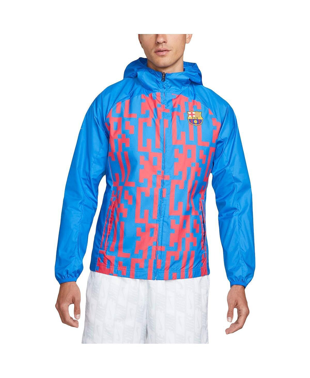 

Мужская синяя куртка barcelona awf raglan с молнией во всю длину Nike, синий