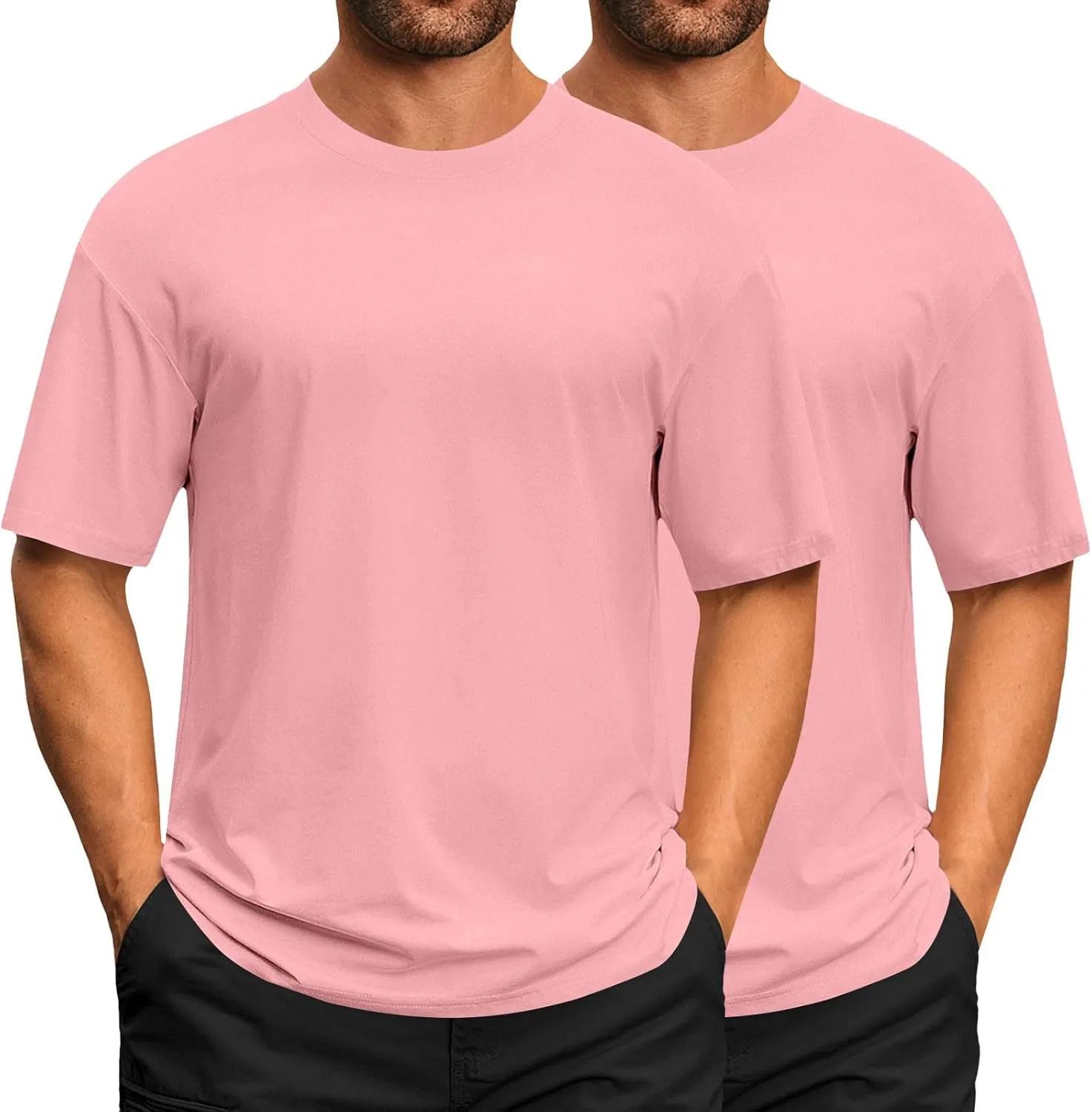 Мужская футболка с круглым вырезом 2-pack, Pink