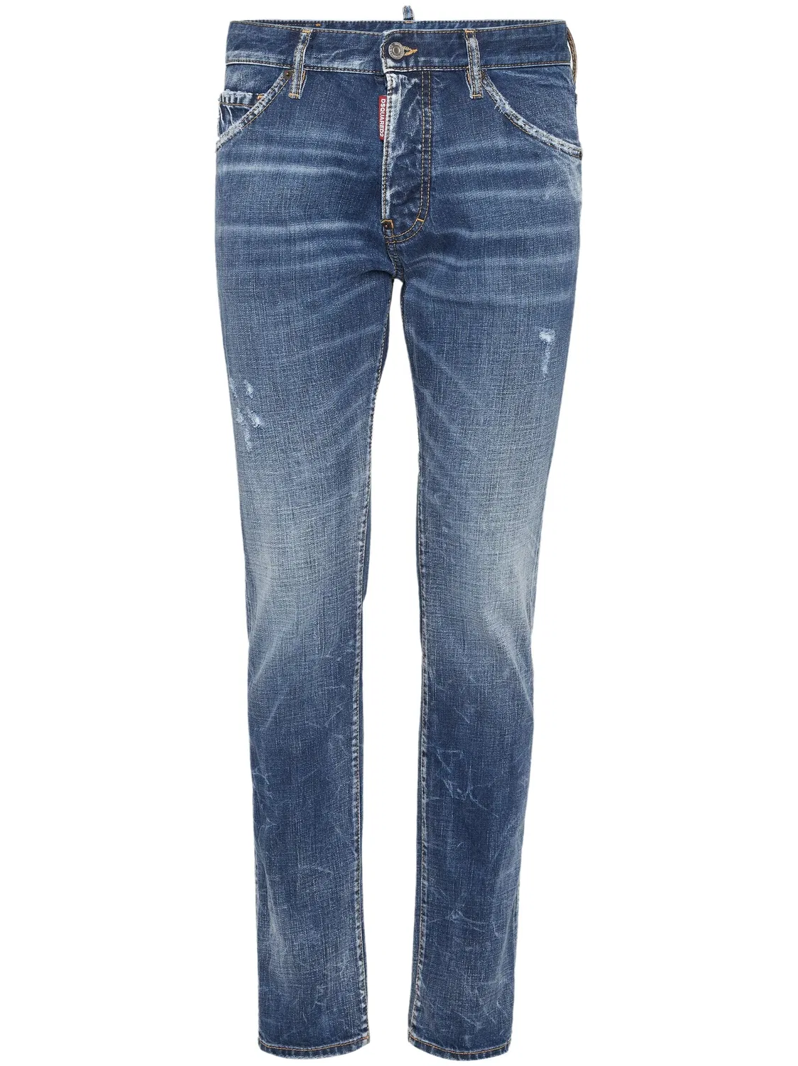 Узкие джинсы с эффектом стирки DSQUARED2, синий