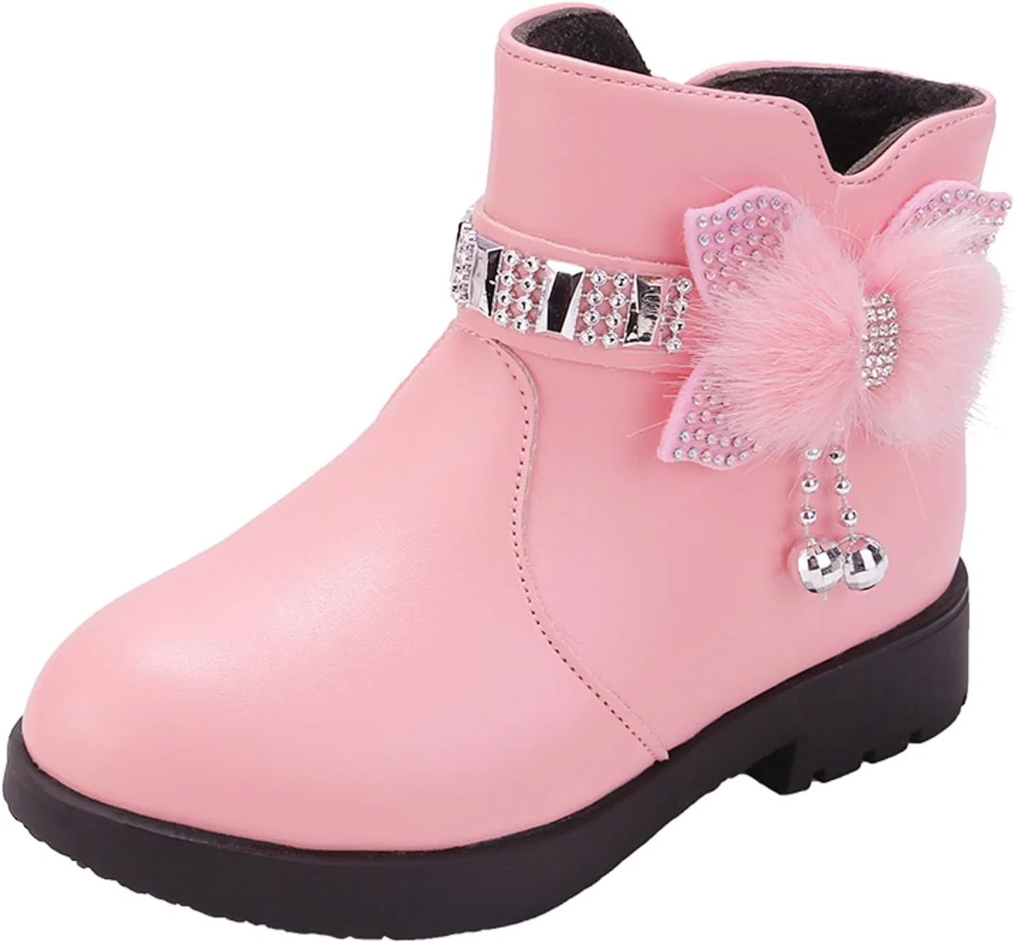 Детские ботинки для девочек с бантом IWIHMIV, Pink