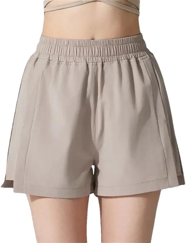 Женские спортивные шорты свободного кроя из полиэстера, Khaki