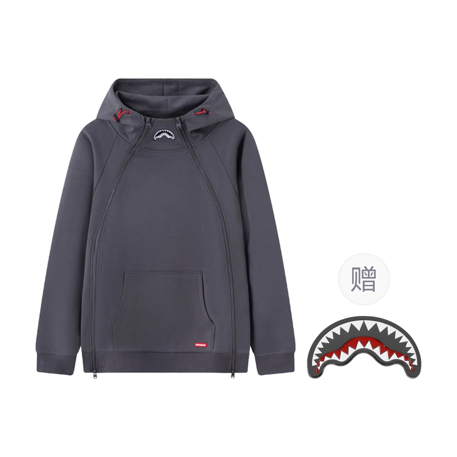 Детский худи с капюшоном, с принтом Unisex Hooded Moderate, SPRAYGROUND, Dark Gray