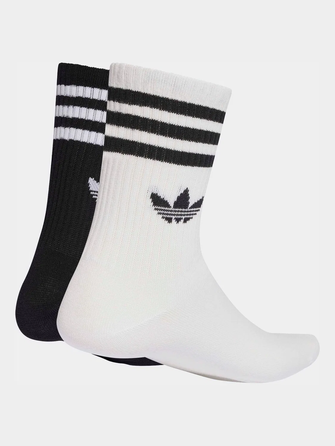 Носки спортивные 3-Stripes, adidas Originals, белые/черные — фото 2