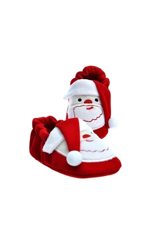 Детские пинетки для новорожденных с принтом Santa Claus Freesure, Red — фото 2