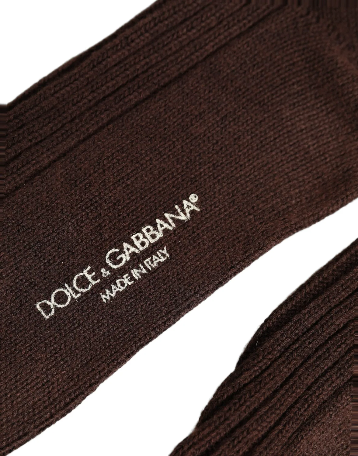 Женские носки с логотипом Mid Calf Dolce & Gabbana, Brown — фото 4