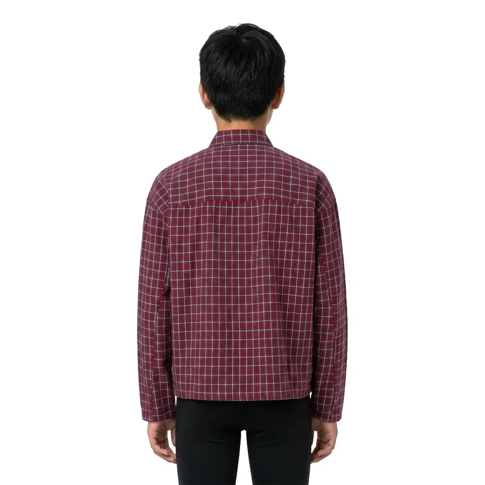 Детская рубашка с фактурным узором Savona Austin Dobby Jack & jones, Red — фото 4