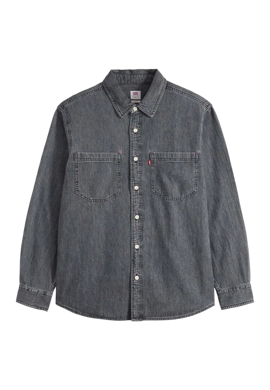 Рубашка LEVI'S Comfort fit Button Up Shirt 'MARIPOSA' из черного денима