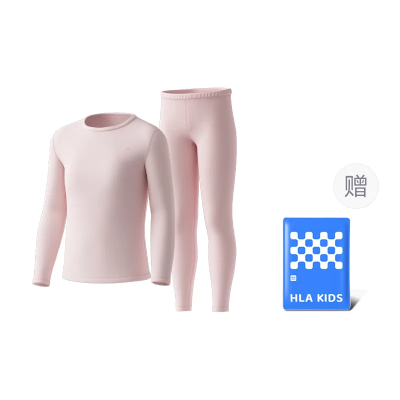 Детский комплект нижнего белья для девочек с круглым вырезом Light Pink Red 1012 HLA