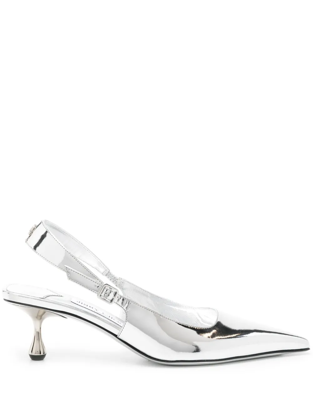 Туфли Amel 50 с эффектом металлик JIMMY CHOO, серебяный