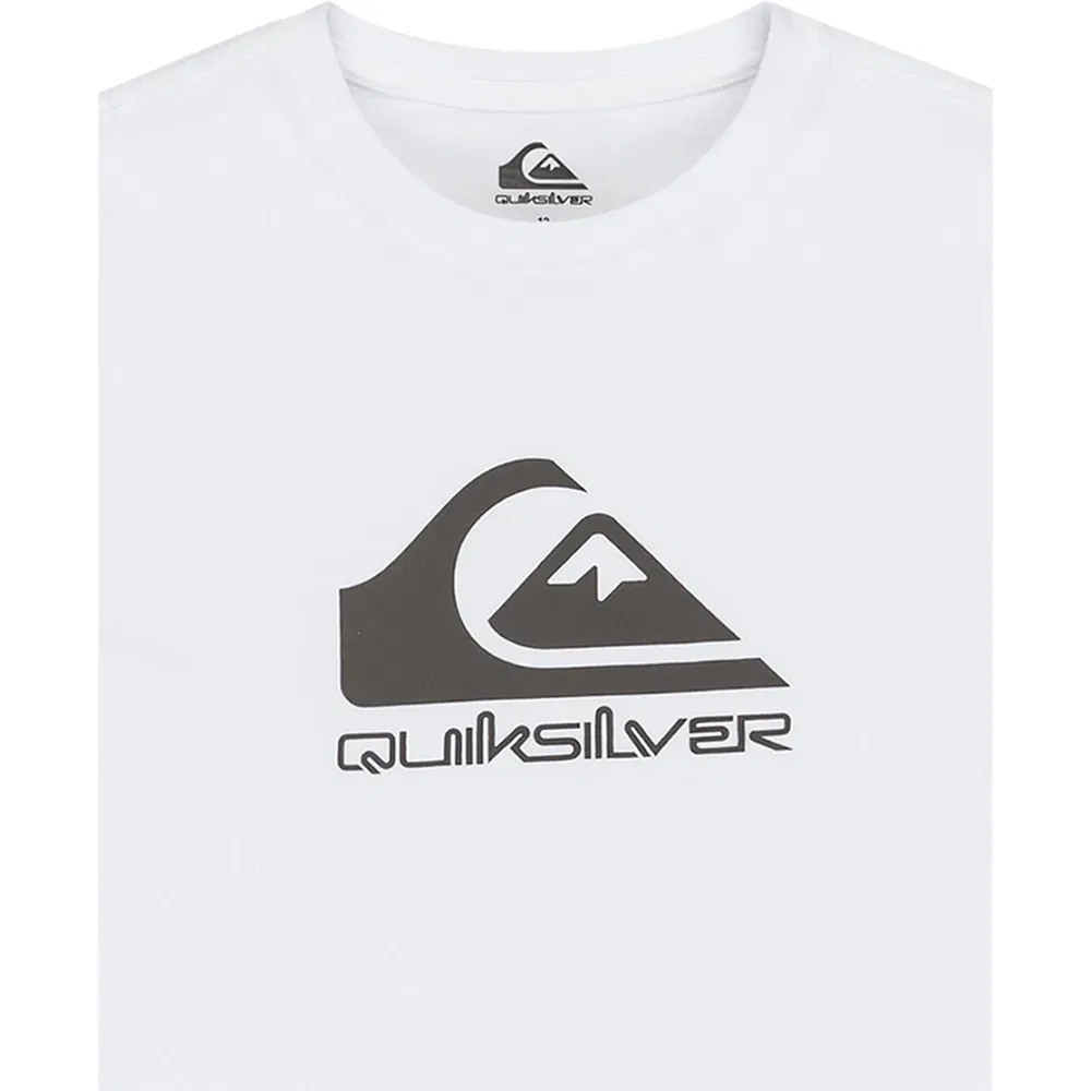 Детская футболка для мальчиков с принтом Ev Comp Logo Quiksilver, White — фото 3
