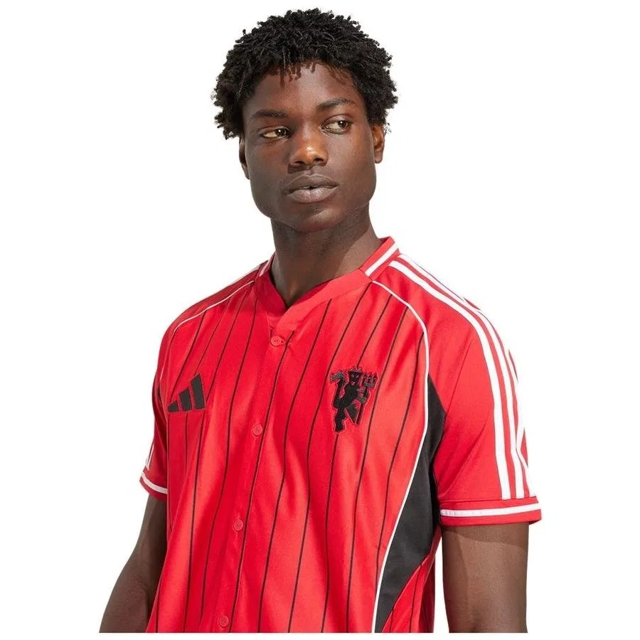 Футболка с длинным рукавом MUFC US SHIRT adidas, Красный — фото 4