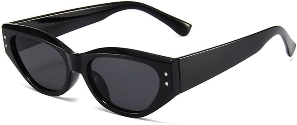 

Популярные модные маленькие солнцезащитные очки «кошачий глаз» для женщин, ретро, ​​гелевые, разных цветов, с защитой от УФ-излучения UV400, трендовые мужские солнцезащитные очки в стиле панк с заклепками WNCKSQ, Black Grey