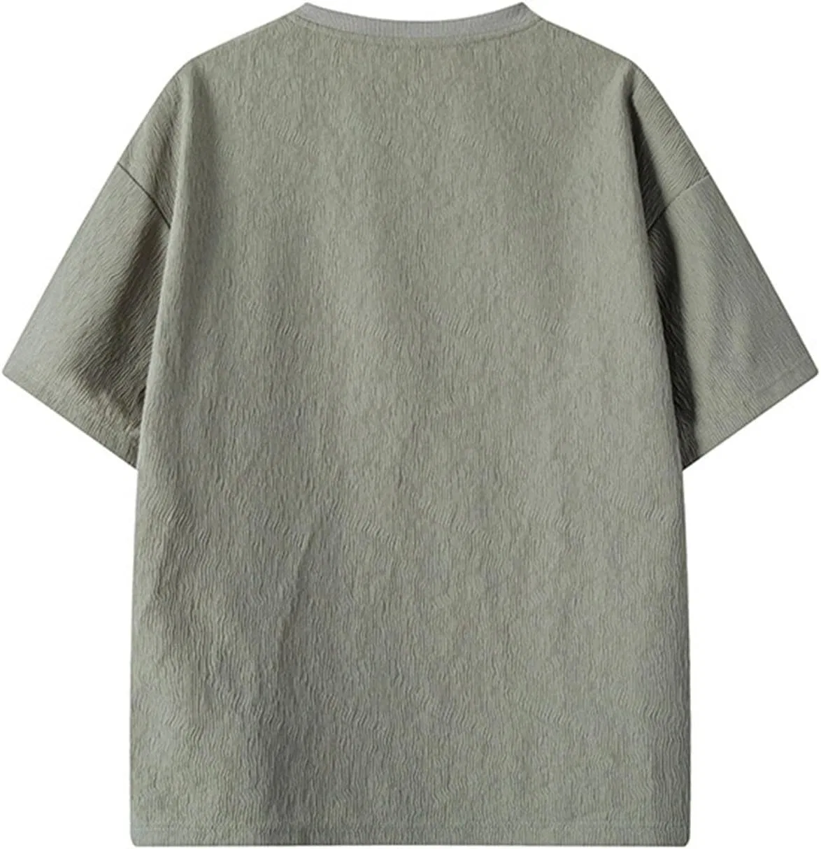 Мужская повседневная футболка с круглым вырезом Generic, Gray — фото 3