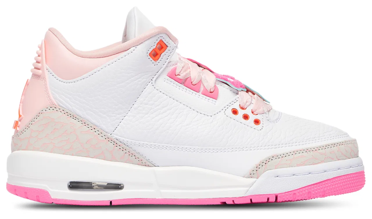 Детские баскетбольные кроссовки Retro 3 Jordan, цвет Pink/Orange/Blue
