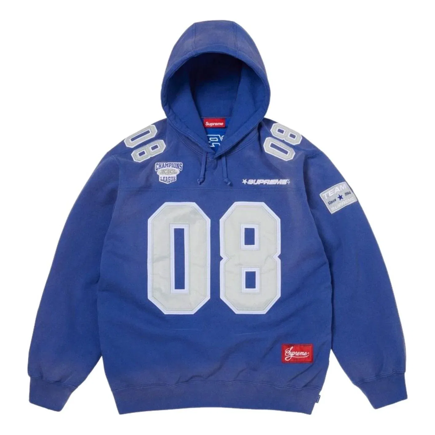 Мужское худи-джерси с капюшоном Football Jersey Supreme, синий