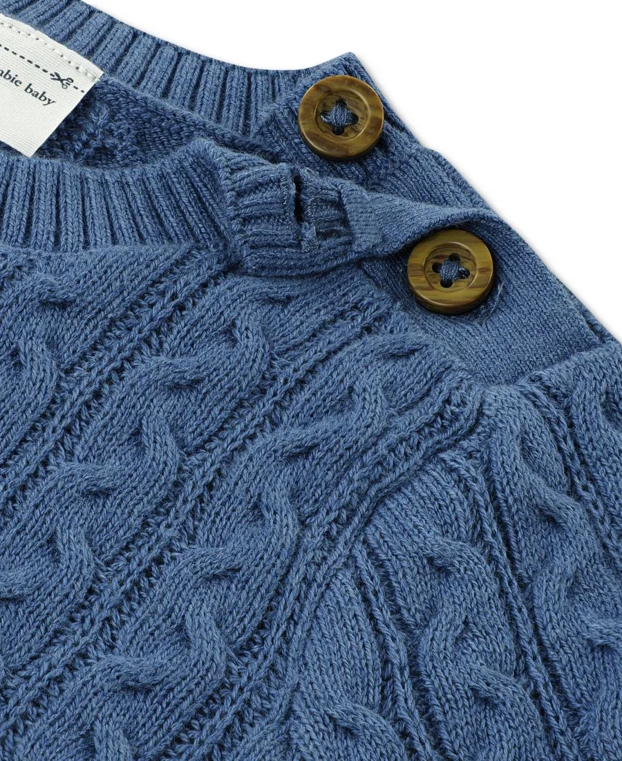 Комбинезон-слипер для малышей с длинным рукавом, модель Crewneck Sweater abercrombie kids, Moonlight Blue — фото 3