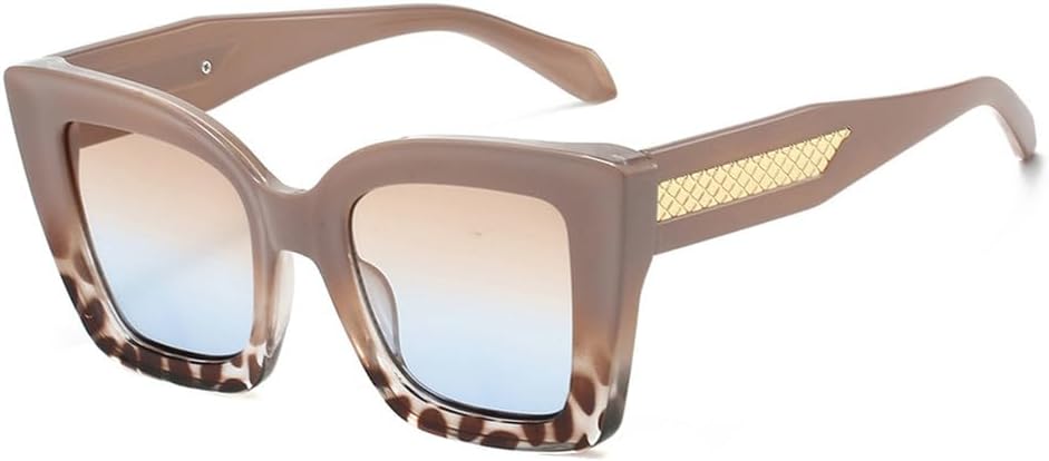 

Женские солнцезащитные очки в крупной оправе, двухцветные, «кошачий глаз», мужские, с защитой от УФ-излучения UV400, для занятий спортом на открытом воздухе, бега и езды на велосипеде UYPTK, Khaki Leopard