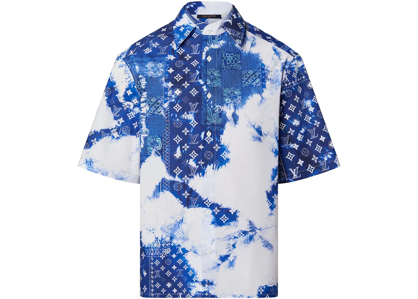 Мужская рубашка с принтом Shirt Louis Vuitton, Bleached Blue