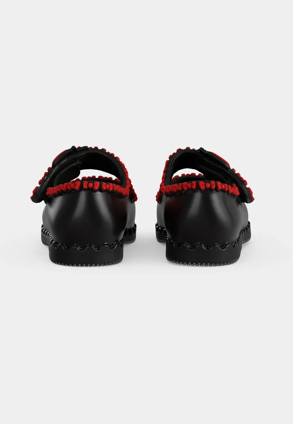 Балетки Hip x Hello Kitty и друзья с ремешком на щиколотке Mini Melissa, Black/Red — фото 4
