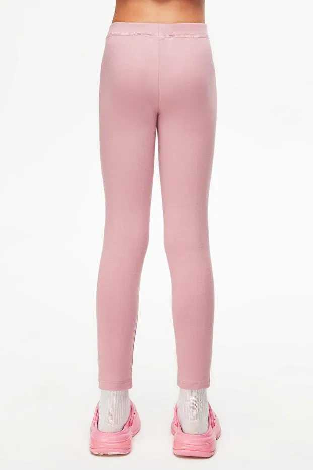 Детские леггинсы для девочек хлопковые Lovetti, Dusty Rose — фото 4