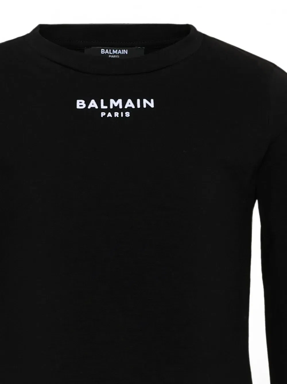 Футболка с длинными рукавами и логотипом Balmain Kids, черный — фото 3