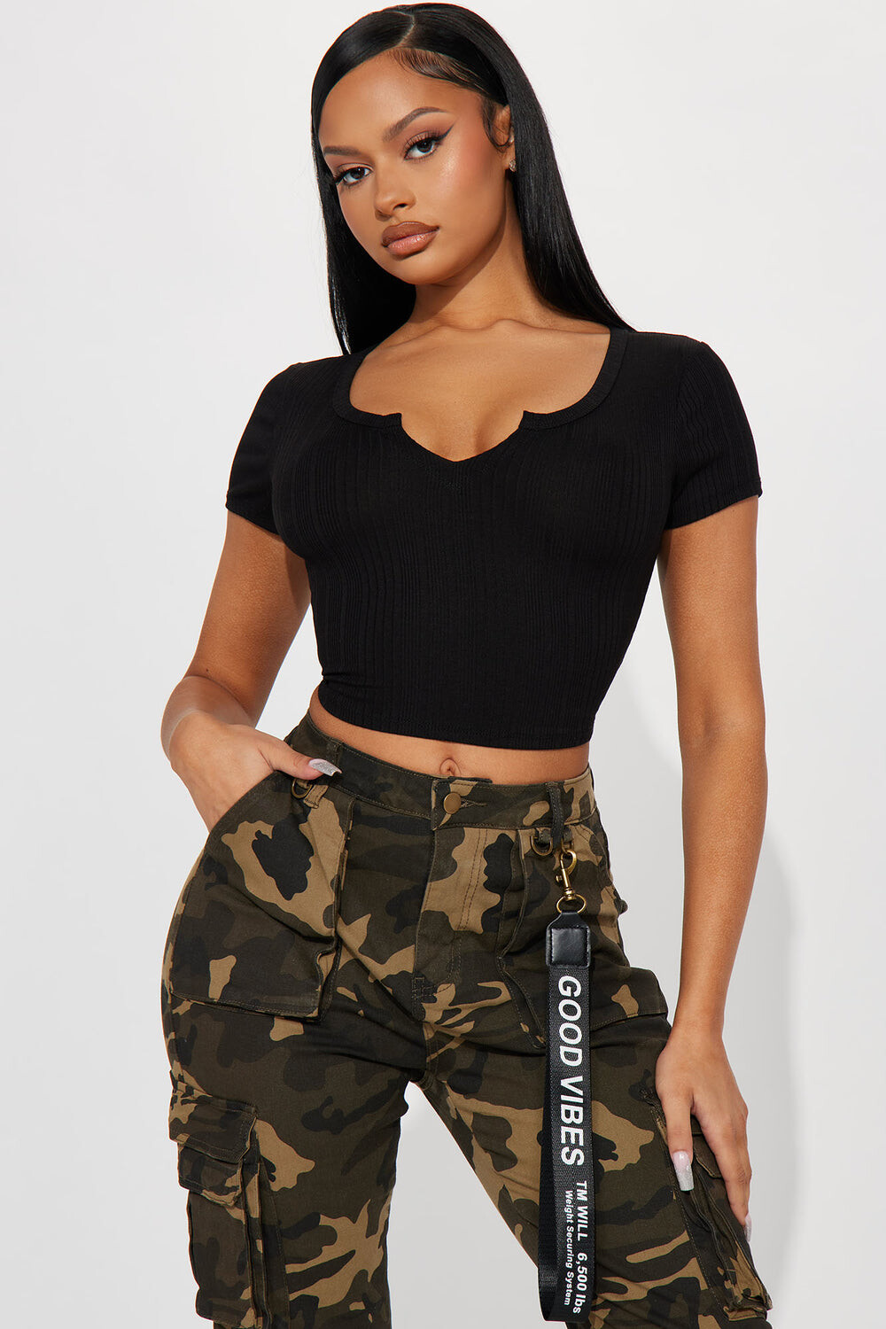 

Топ Fashion Nova HT12261, черный