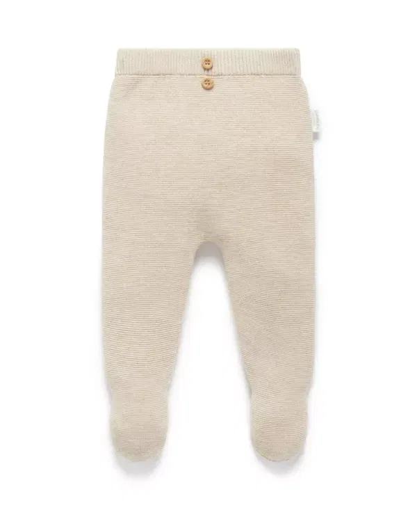 Детские леггинсы с ножками Purebaby, Wheat Melange