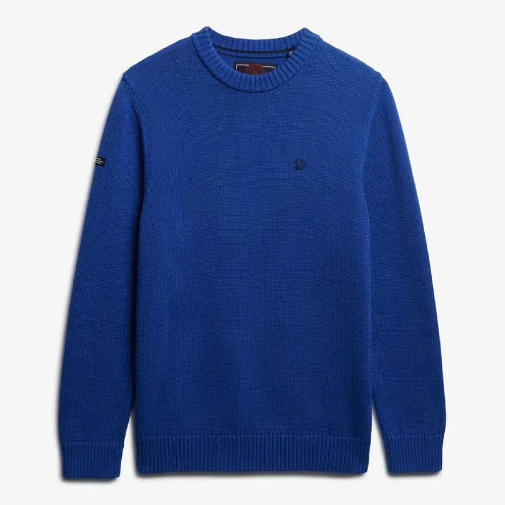 Свитер Preppy Cotton Superdry, синий — фото 3
