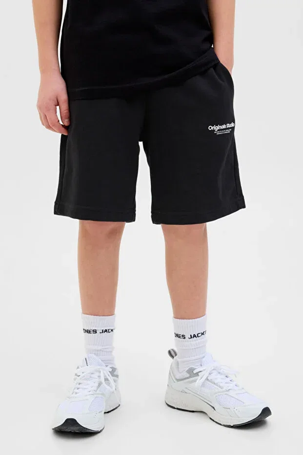 Детские шорты для мальчиков хлопковые Jpstvesterbro sweat Jack & Jones, Black-102257541