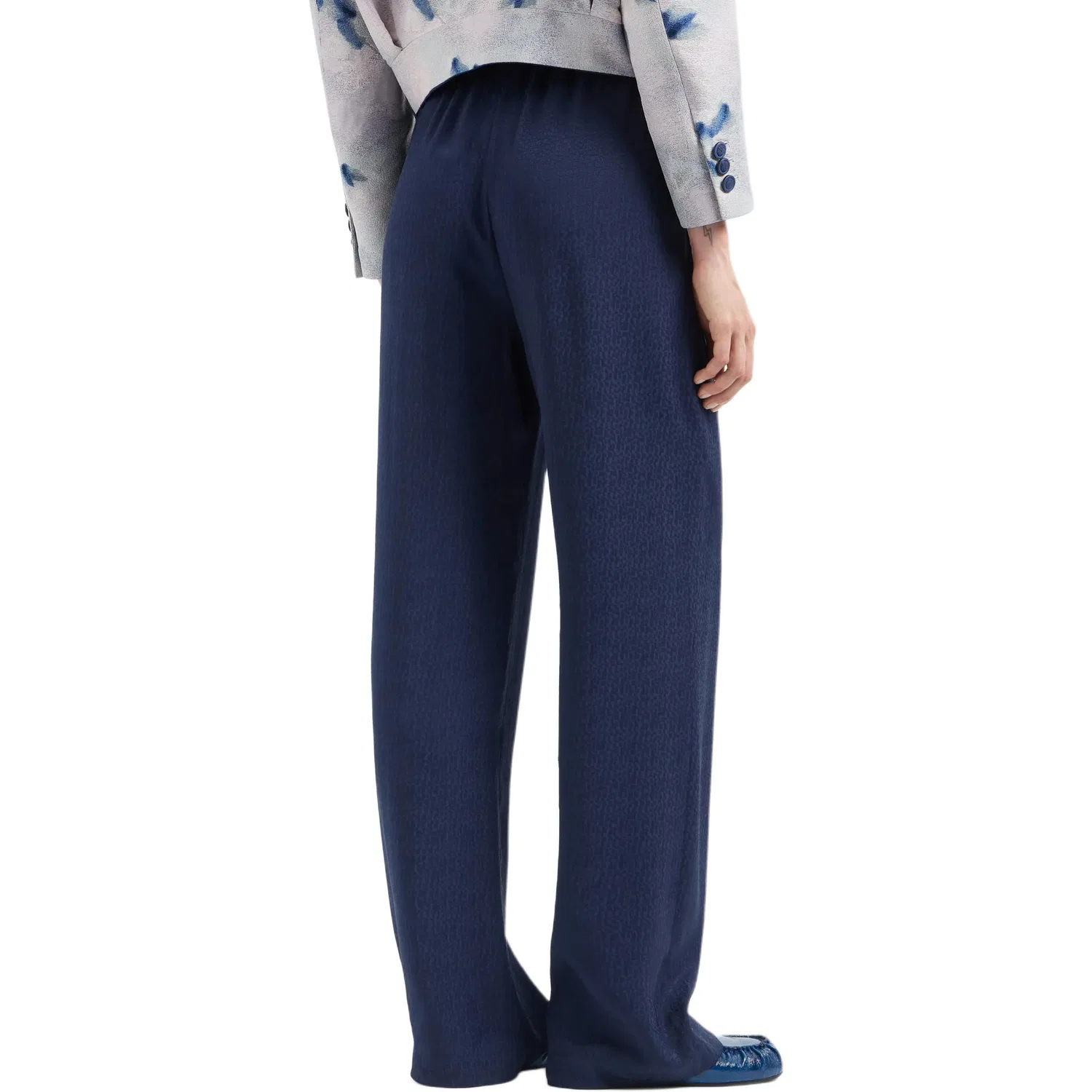 Женские брюки из коллекции устойчивого развития EMPORIO ARMANI, Marine Blue — фото 4