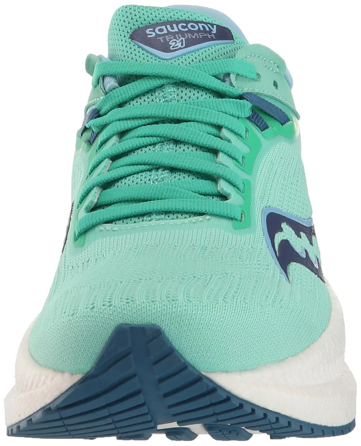 Детские кроссовки для девочек с амортизацией PWRRUN+ Triumph 21 Saucony, Navy Mint — фото 2