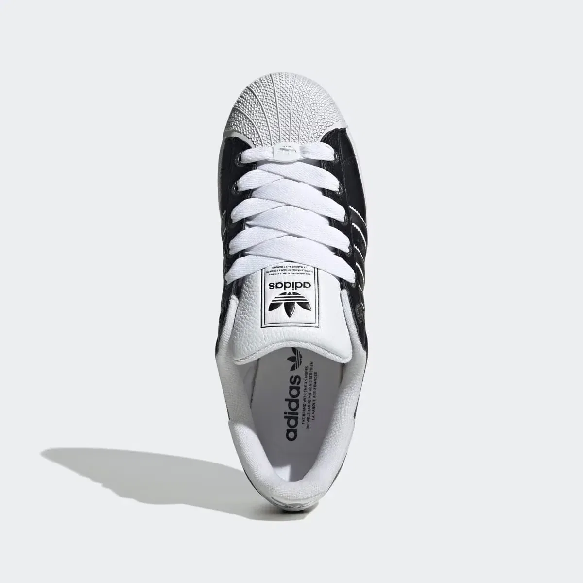Детские кроссовки повседневные с кожаным верхом Superstar Adidas, Negro — фото 3