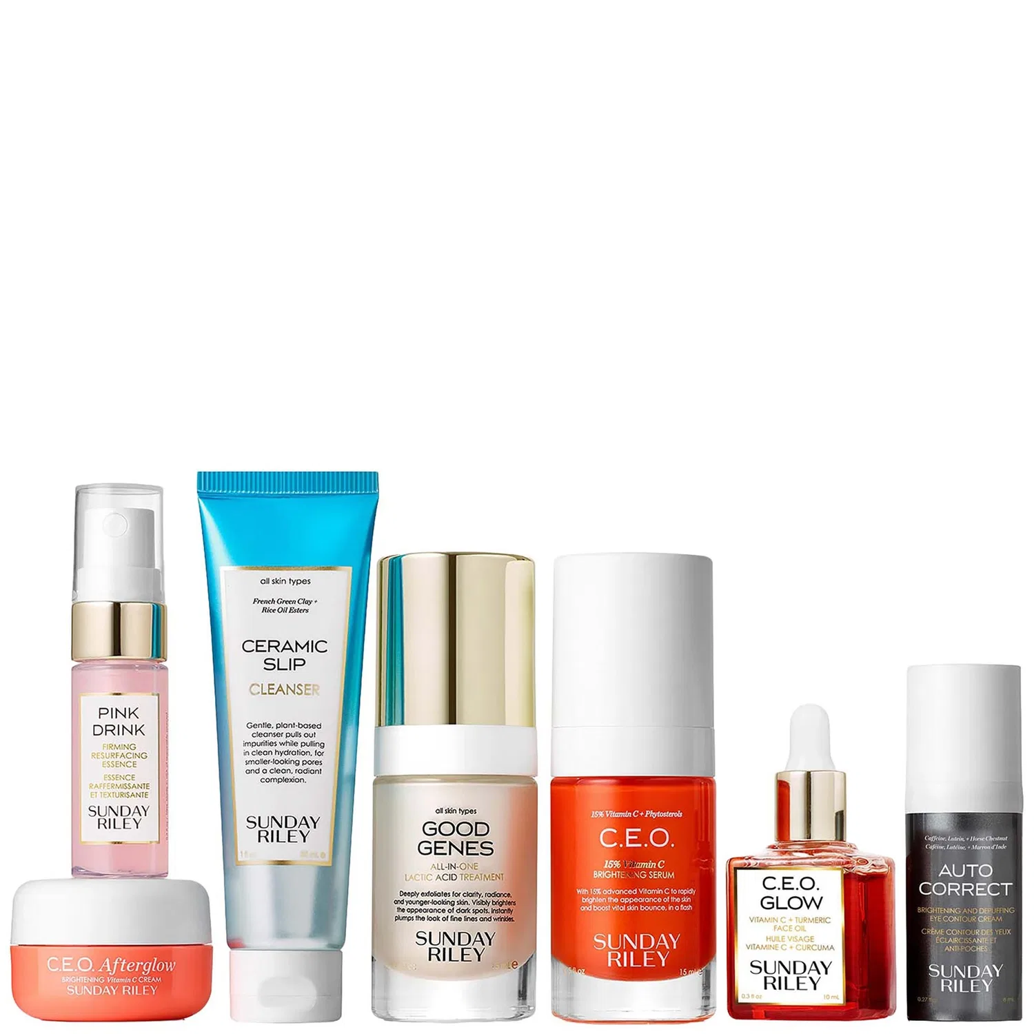 Набор для ухода за кожей утренний с пептидами и витамином C Sunday Riley Wake up with Me Complete Brightening Morning Skincare Set — фото 2