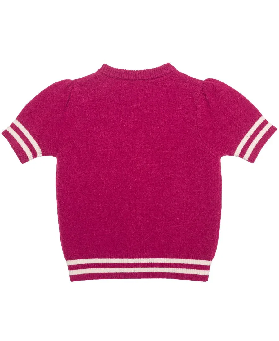 Детский комплект из свитера и юбки с Микки Маус Minnie Mouse 2-Piece Set Disney, Burgundy — фото 4