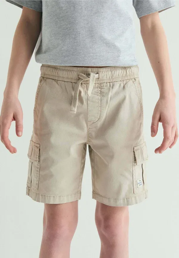 Шорты хлопковые Adam cargo shorts kids Scalpers, Beige, бежевый — фото 2